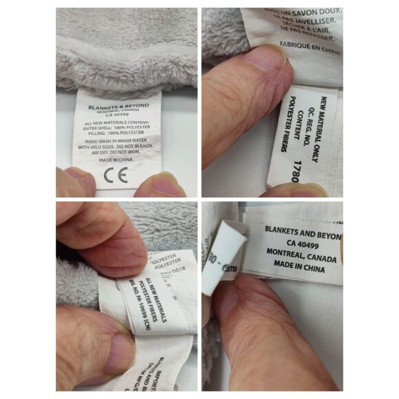 Blankets and Beyond' Gray Elephant Lovey Security Blanket Baby Fleece Plush - Picture 7 of 7